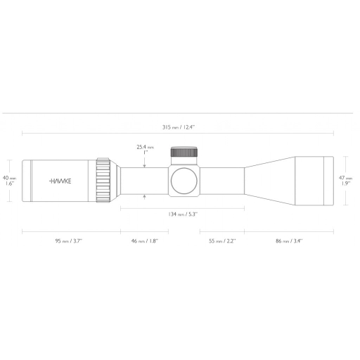 Lunette de tir Hawke Airmax 3-9x40 AO : AMX