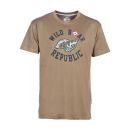 T-shirt PERCUSSION wild boar sanglier beige 