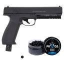 Pack pistolet de défense semi-automatique VESTA DEFENSE pdw50 co2 cal.50 + billes en caoutchouc PRAGA + 5 co2