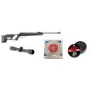 CARABINE A AIR COMPRIME CROSMAN VITAL SHOT 4.5 19.9J + LUNETTE 4X32 + CIBLES + PLOMB