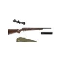 Pack carabine 22 LR TIKKA T1X HUNTER BOIS+lunette 3-9x40 IL+silencieux+fourreau