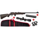 Pack Carabine 22 LR Norinco mod. JW15 à crosse bois pas cher + Lunette 4x32  + Silencieux + Fourreau + Accessoires