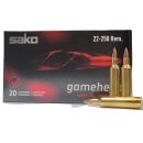 Munitions SAKO gamehead cal.22-250 rem 3.56g 55Gr par 20